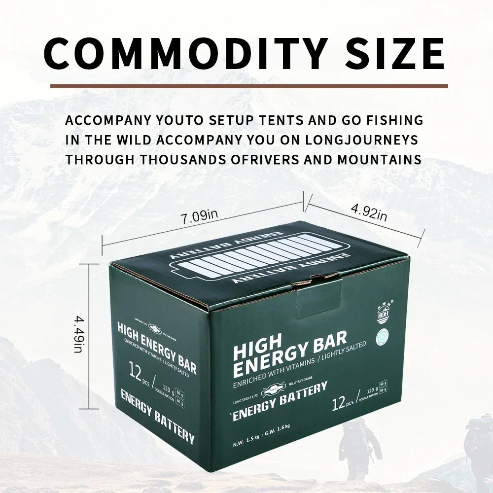 1 BOX - High Energy Bar 120g x 12pcs - Exp. Date April 2045 - SALTY