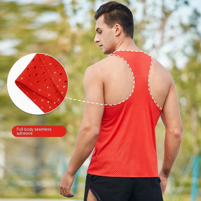 Sportex Ultra Light 61G Seamless Quick Dry Running Singlet for Men & Women - RED