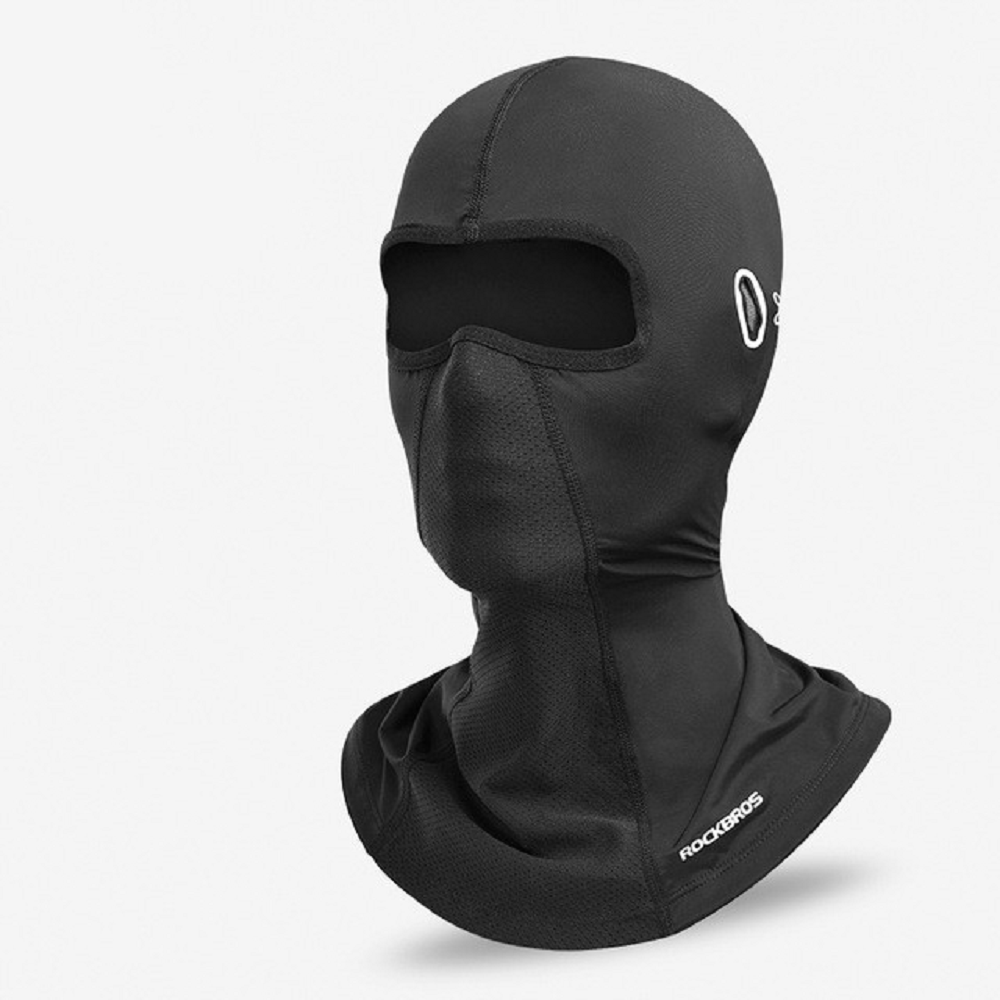 ROCKBROS - BREATHABLE CYCLING FACE MASK (with holes for Glasses )- BLACK
