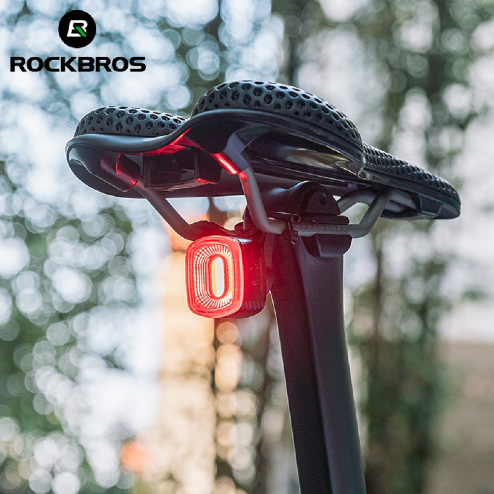Rockbros - BICYCLE Q2S Smart IPX6 Waterproof TAIL LIGHT LED USB Rechargeable - RED
