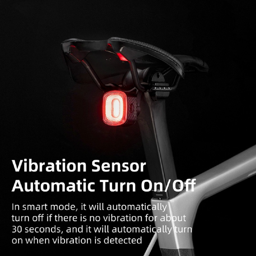 ROCKBROS BICYCLE - Smart TAIL LED LIGHT  USB Rechargeable Waterproof - 5 Light Modes