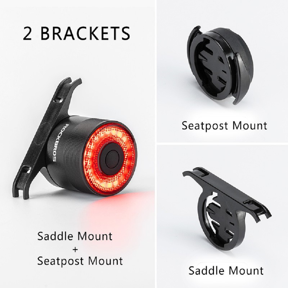 Rockbros BICYCLE TAIL LIGHT  Rechargeable (600 Lumens ) - BLACK