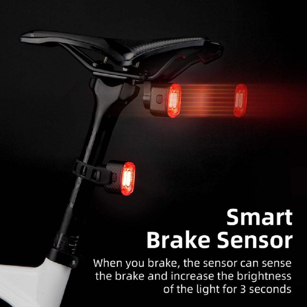 ROCKBROS BICYCLE - Smart TAIL LED LIGHT  USB Rechargeable Waterproof - 5 Light Modes
