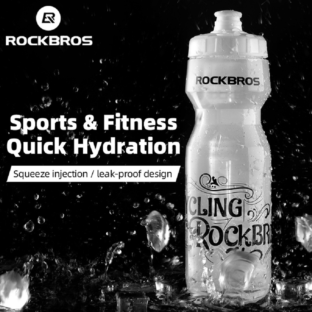 Rockbros - CYCLING SPORTS WATER BOTTLE (600ml)- WHITE
