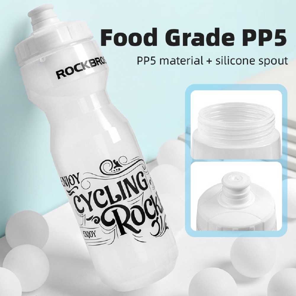 Rockbros - CYCLING SPORTS WATER BOTTLE (600ml)- WHITE