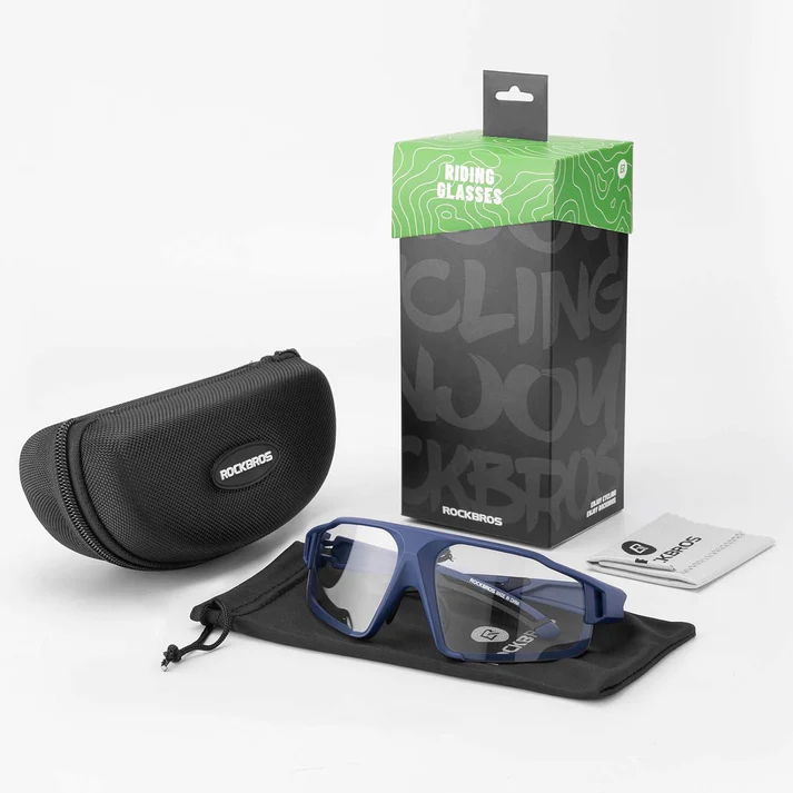 Rockbros - PHOTOCHROMIC CYCLING GLASSES UV400 Lens - BLUE
