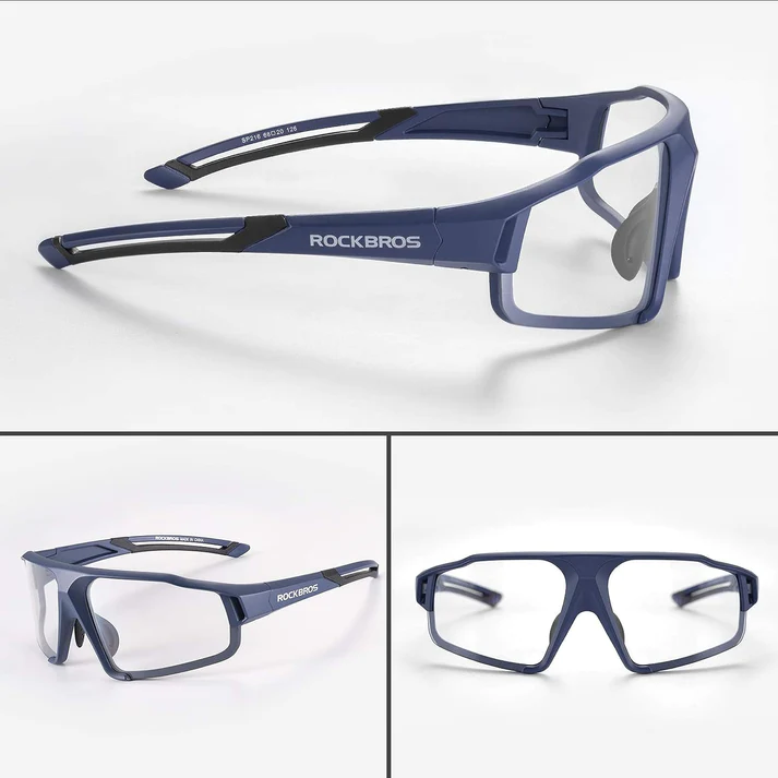 Rockbros - PHOTOCHROMIC CYCLING GLASSES UV400 Lens - BLUE