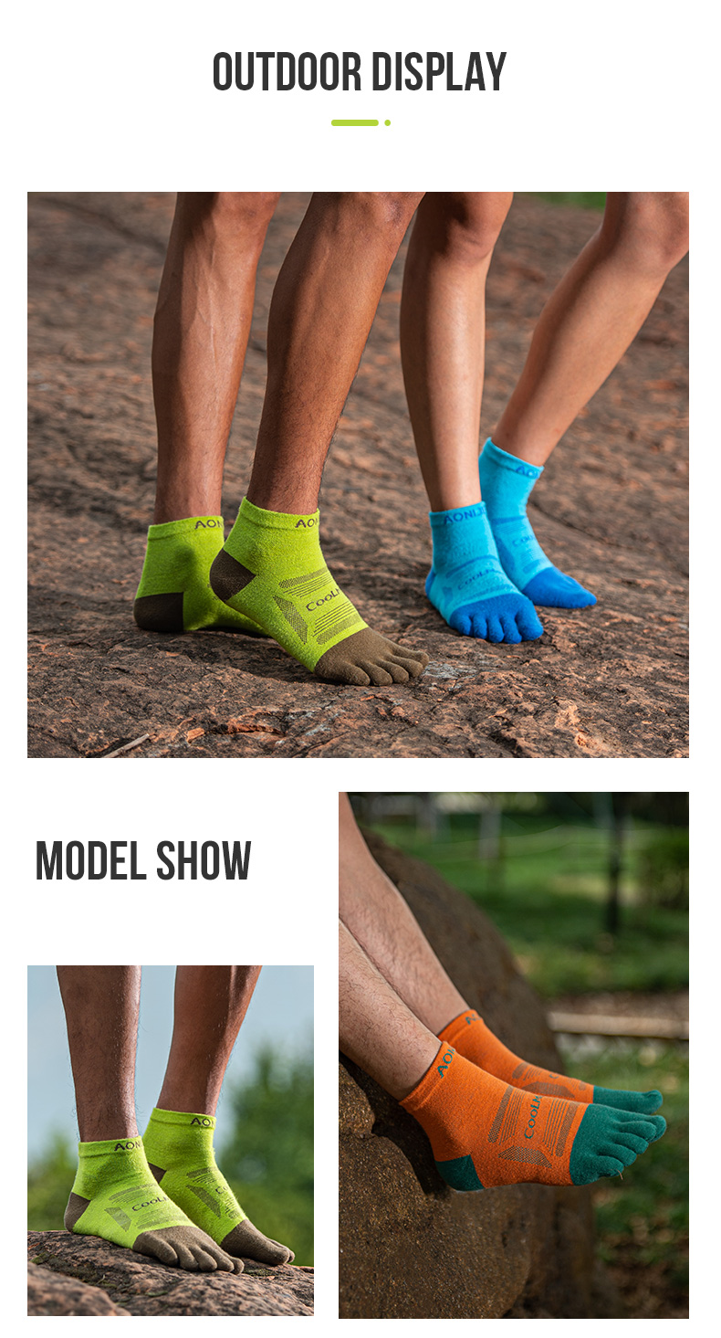 Aonijie Running TOE SOCKS 3 Pairs Model no. E4838 - LARGE