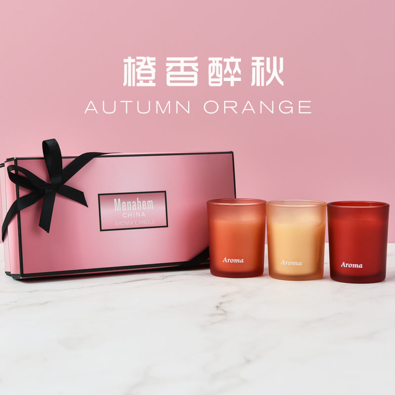 3in1 Menahem Aromatherapy SCENTED CANDLE w/ Gift Box