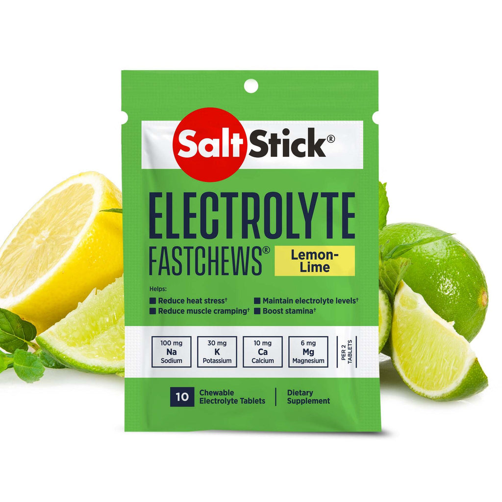 Bottle SaltStick Fastchews LEMON LIME flavor - Bottle with 60 electrolyte chews