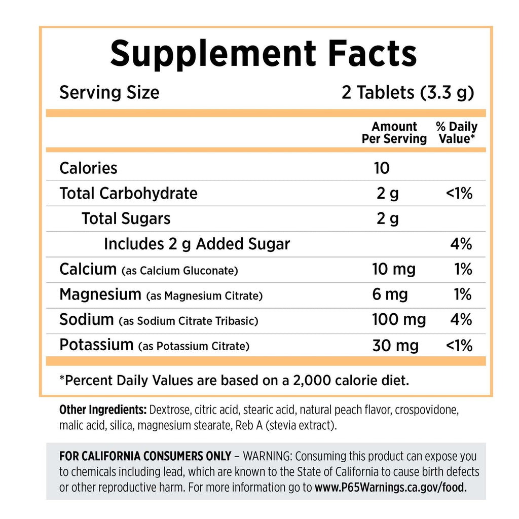 Saltstick Electrolyte Fastchews - Peach - Bottle 60ct