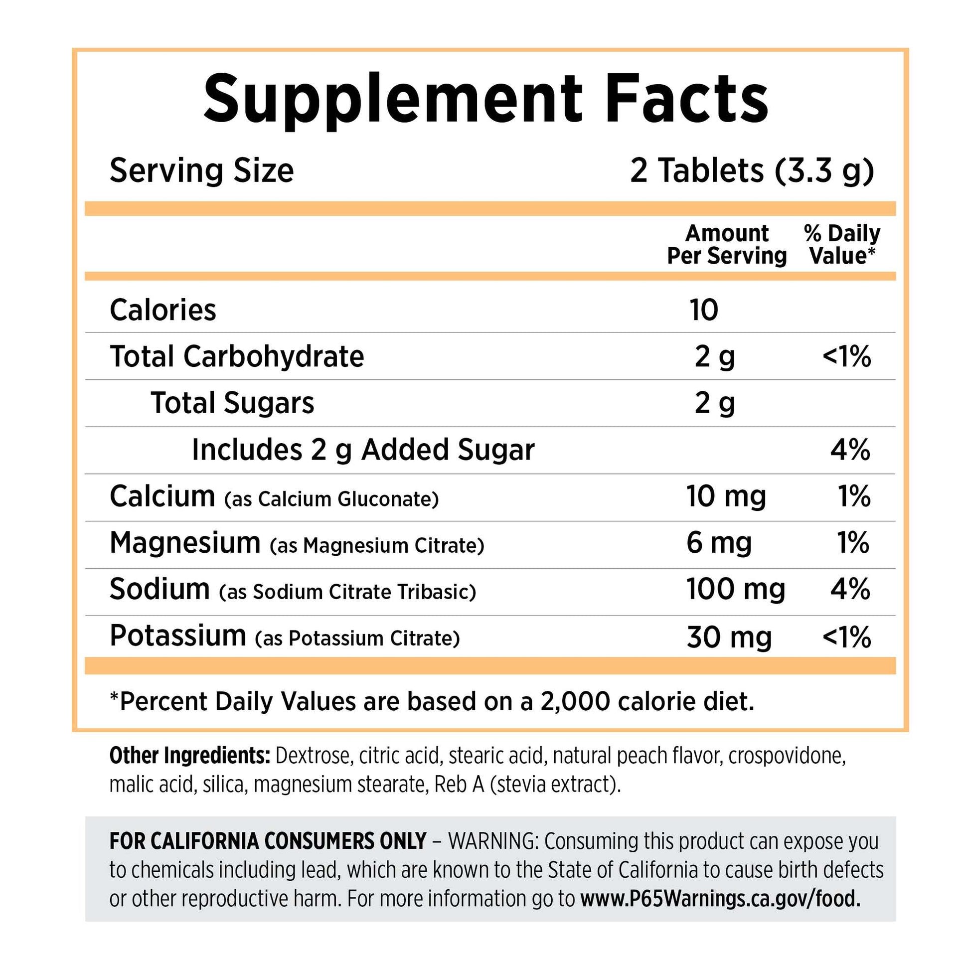 FastChews in Peach - Packet SaltStick Electrolyte 10tablets