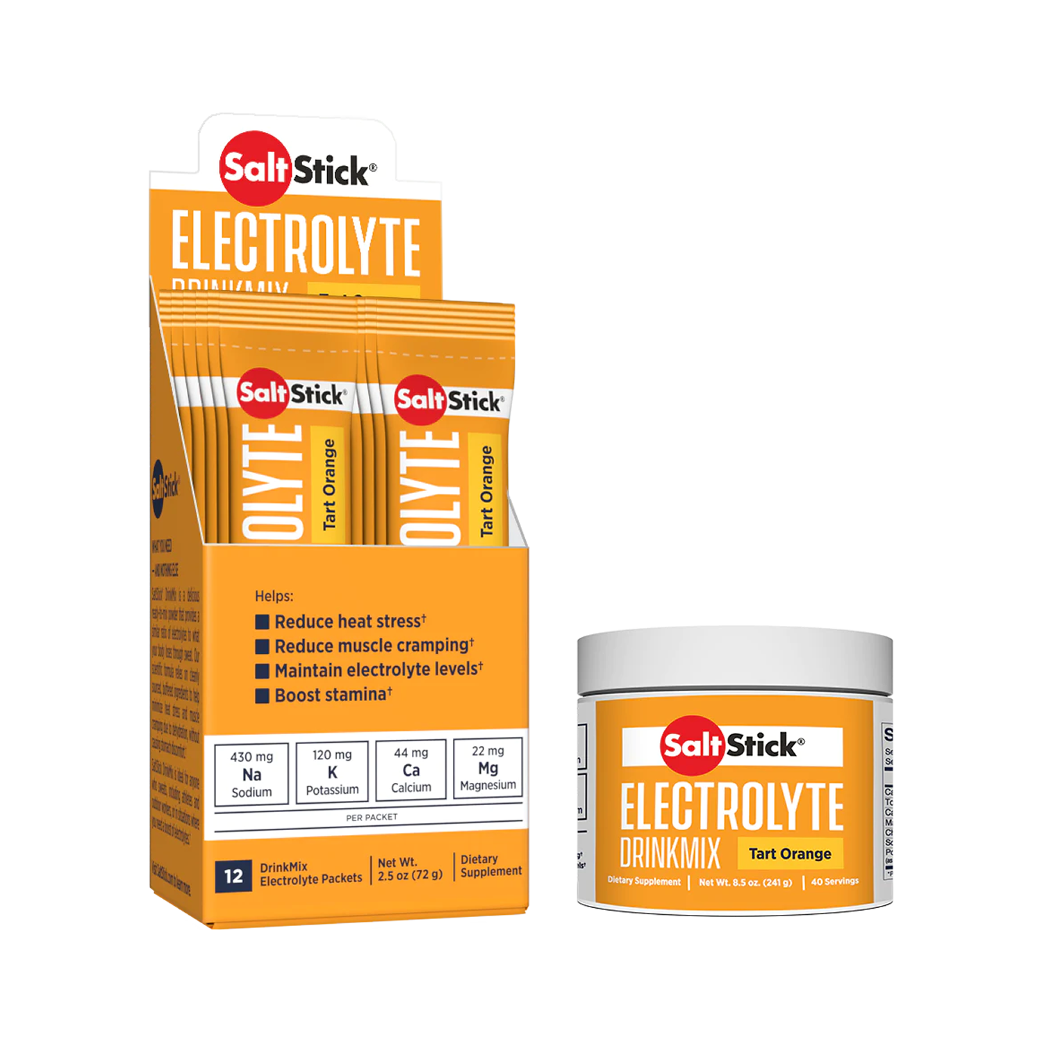 SaltStick Electrolyte DrinkMix - Tart Orange - Single Serve Stick Pack