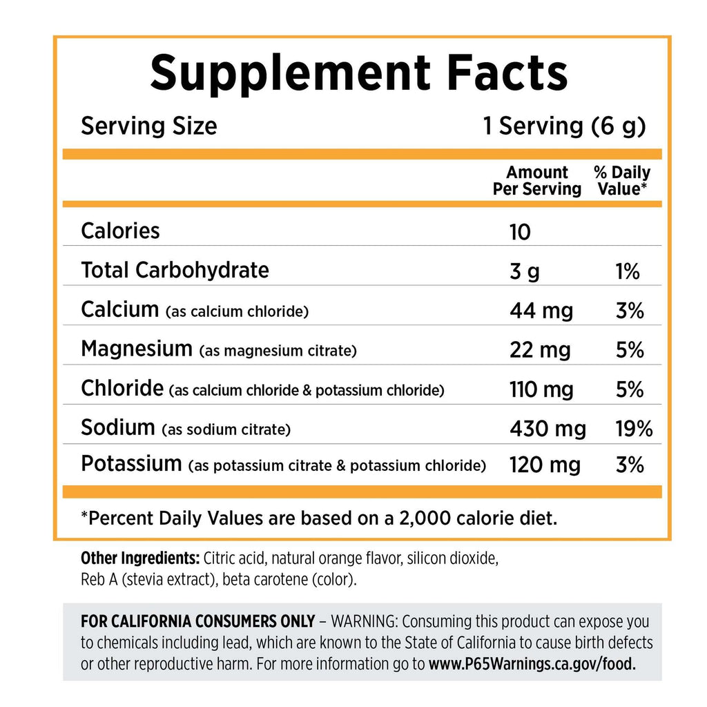 SaltStick Electrolyte DrinkMix - Tart Orange - Single Serve Stick Pack