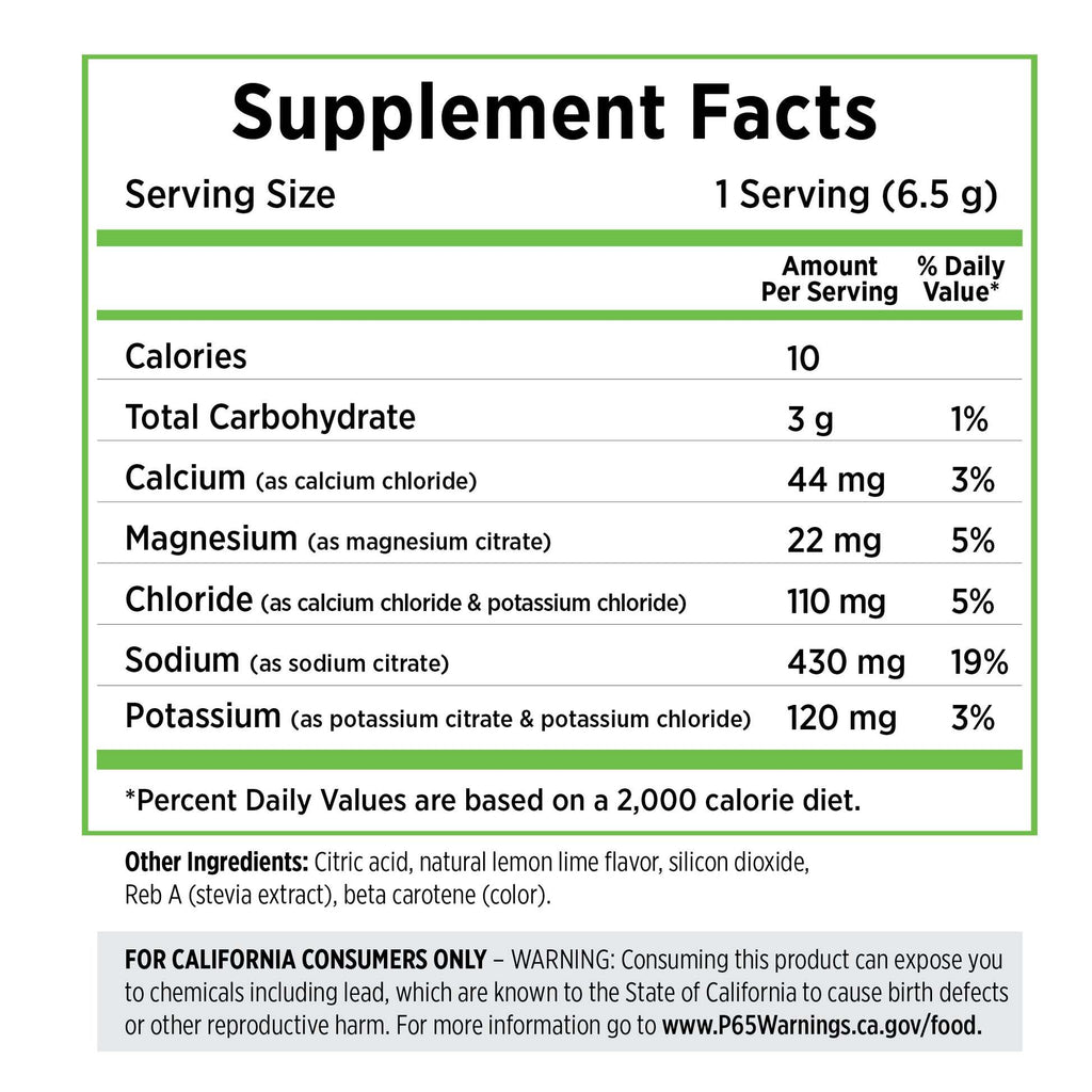 SaltStick DrinkMix - Lemon Lime 40-Serving Tub