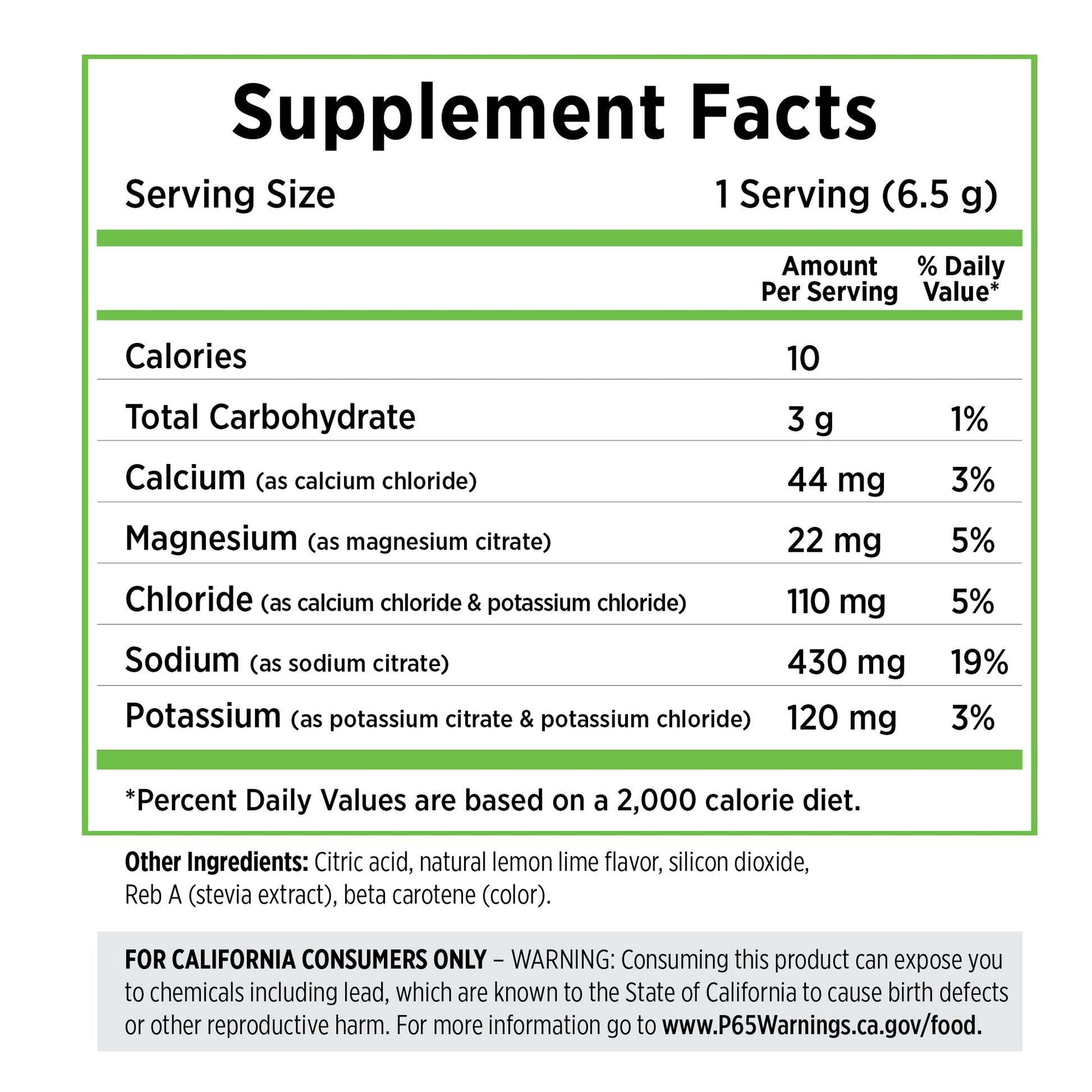 SaltStick Electrolyte DrinkMix - Lemon Lime - 40 Servings Tub