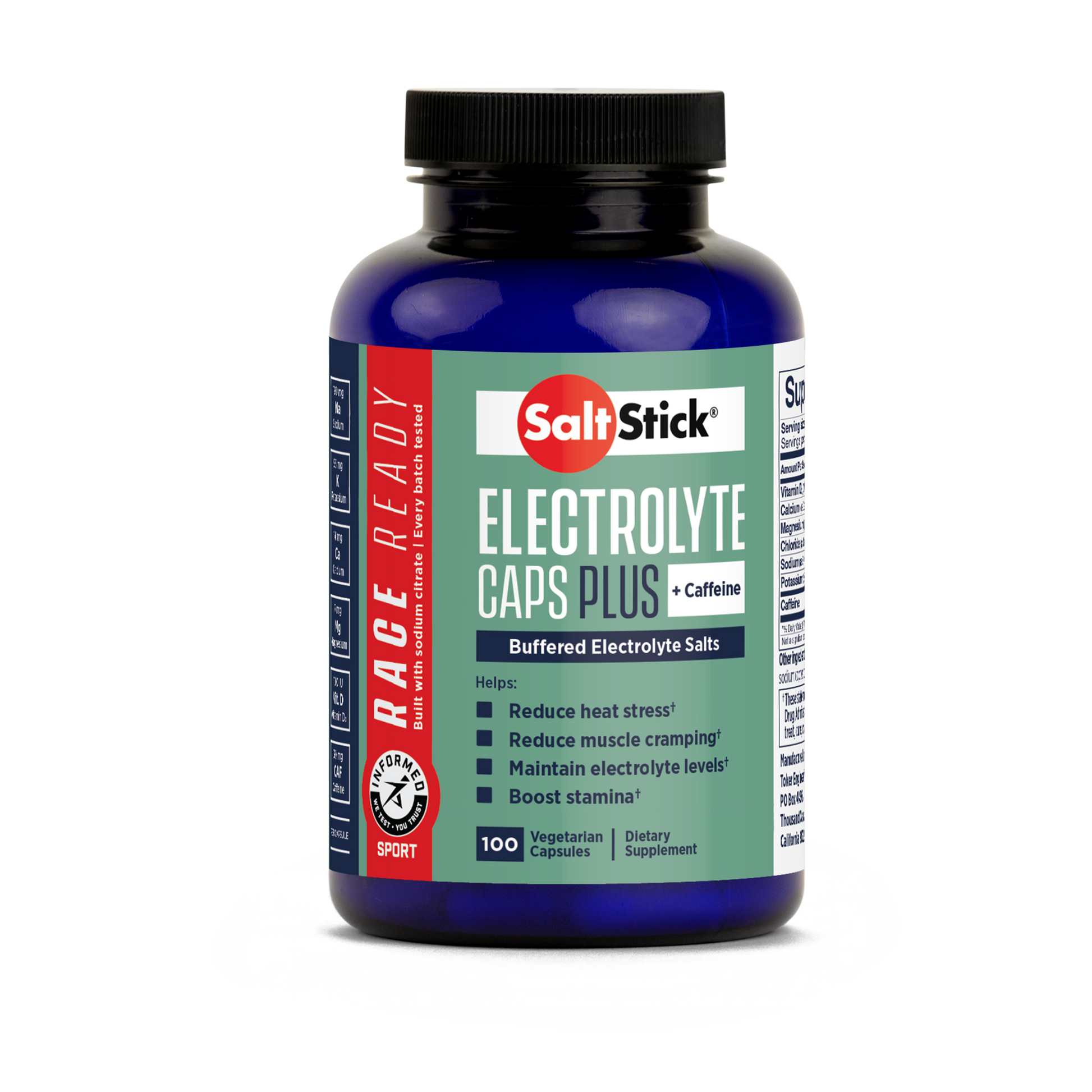 SaltStick Race Ready Caps Plus 100-ct Bottle