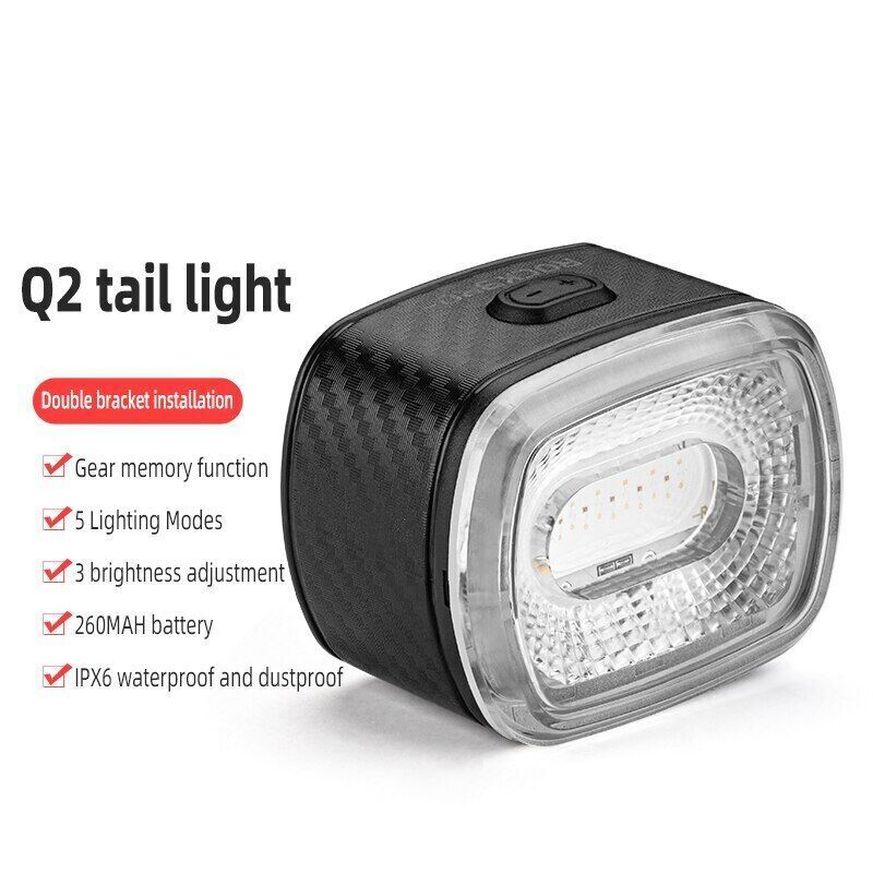 ROCKBROS - BICYCLE TAIL LIGHT USB Rechargeable with 5 Modes