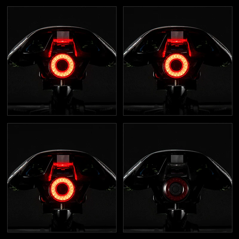 Rockbros BICYCLE Smart BRAKE & TAIL LED LIGHT-  USB Rechargeable & Waterproof - SADDLE MOUNT