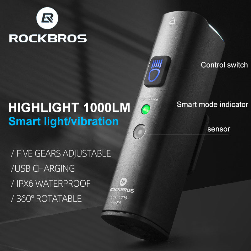 Rockbros  BICYCLE HEADLIGHT FRONT BIKE LIGHT 1000 Lumens