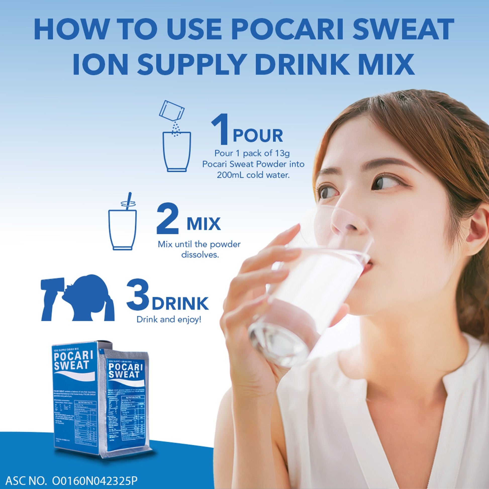 5 pcs x 13g sachet - Pocari Sweat Powder in Sachets - 5 pcs x 13g sachet