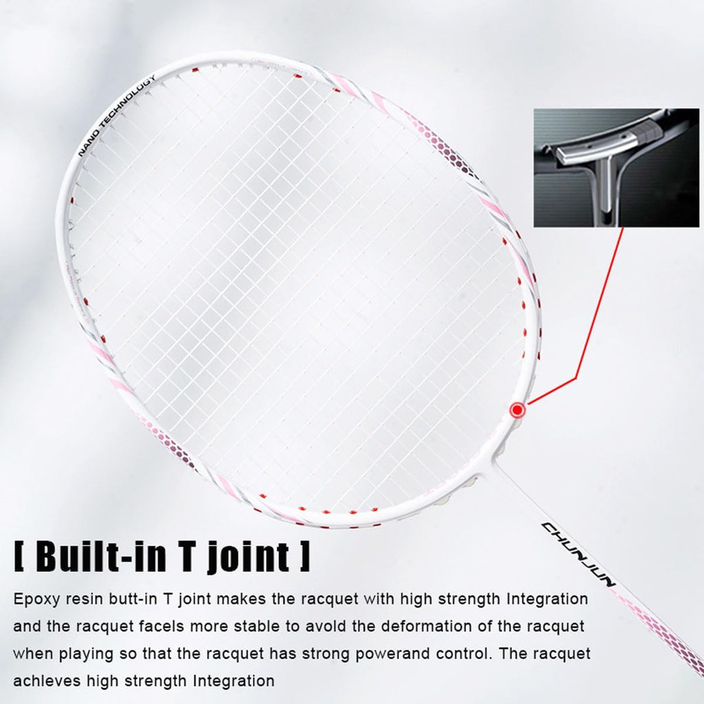 ALP SPORT 1pc CY - ALP CY 100% Full Carbon Fiber Badminton Racket 8U G5 Lightweight 65g 22-28lbs
