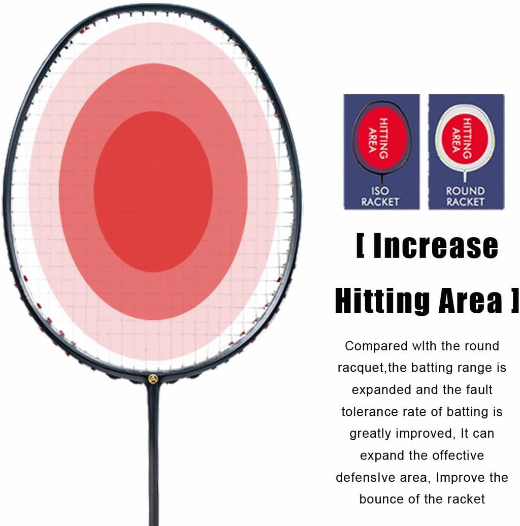 ALP SPORT 1pc BLACK XHP - ALP XHP 6U G4 Carbon Fiber Badminton Racket Flexible & Lightweight With Grips Full Carbon Rackets- Black