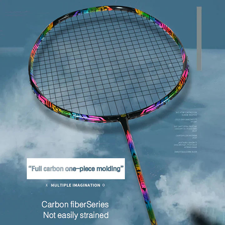 ALPSPORT XC 4U/G4 32Lbs Carbon Fiber Badminton Racket- Blue (Single)