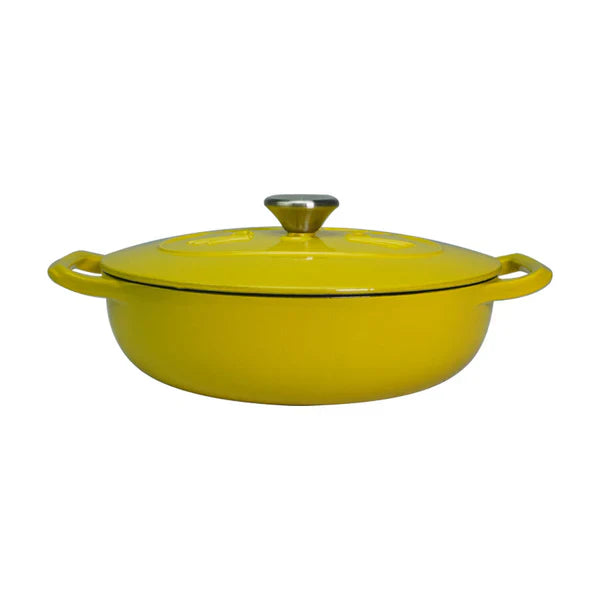 Happiness ENAMEL CAST IRON POT - Yellow