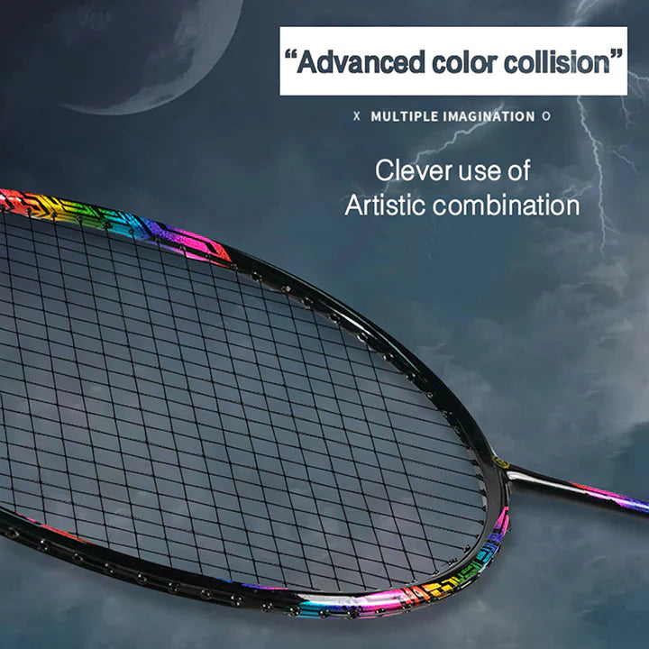 ALPSPORT XC 4U/G4 32Lbs Carbon Fiber Badminton Racket- Blue (Single)