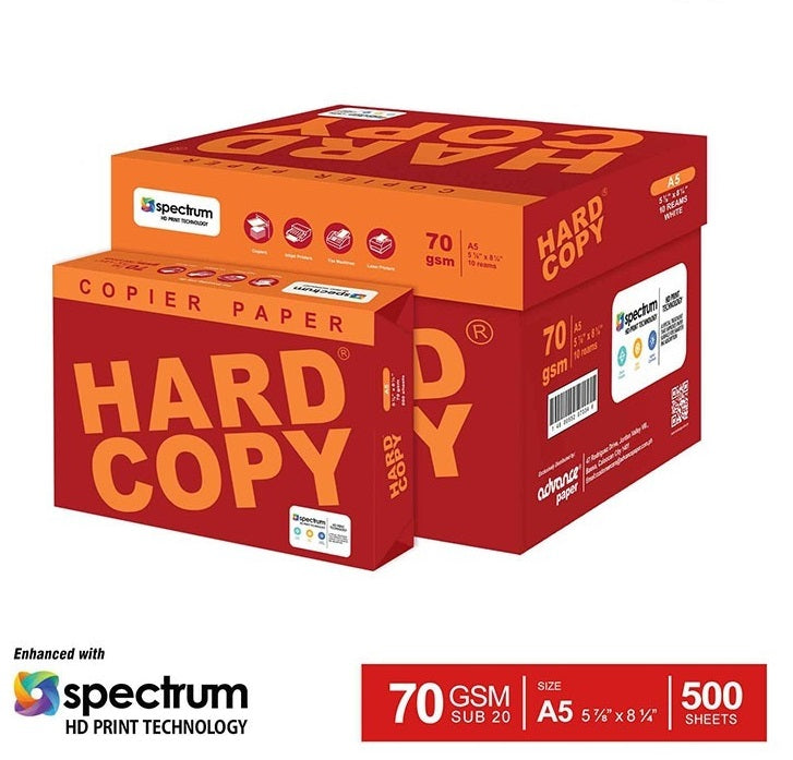 SOLD PER BOX HARD COPY Copier Paper SUB 20 70gsm