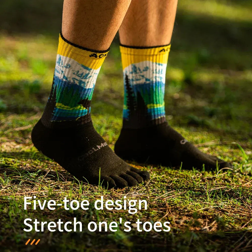 Aonijie E4843 Calf Sports TOE SOCKS - SNOW