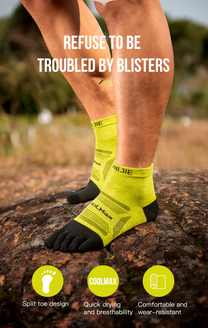 Aonijie E4840 SPORTS FIVE FINGER SOCKS Set of 3 Model no. E4840 QUARTER