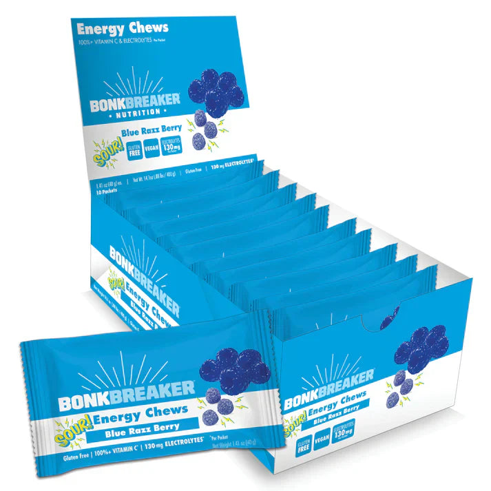 BonkBreaker Electrolytes Energy Chews 8ct. Packet - Sour Blue Razz Berry