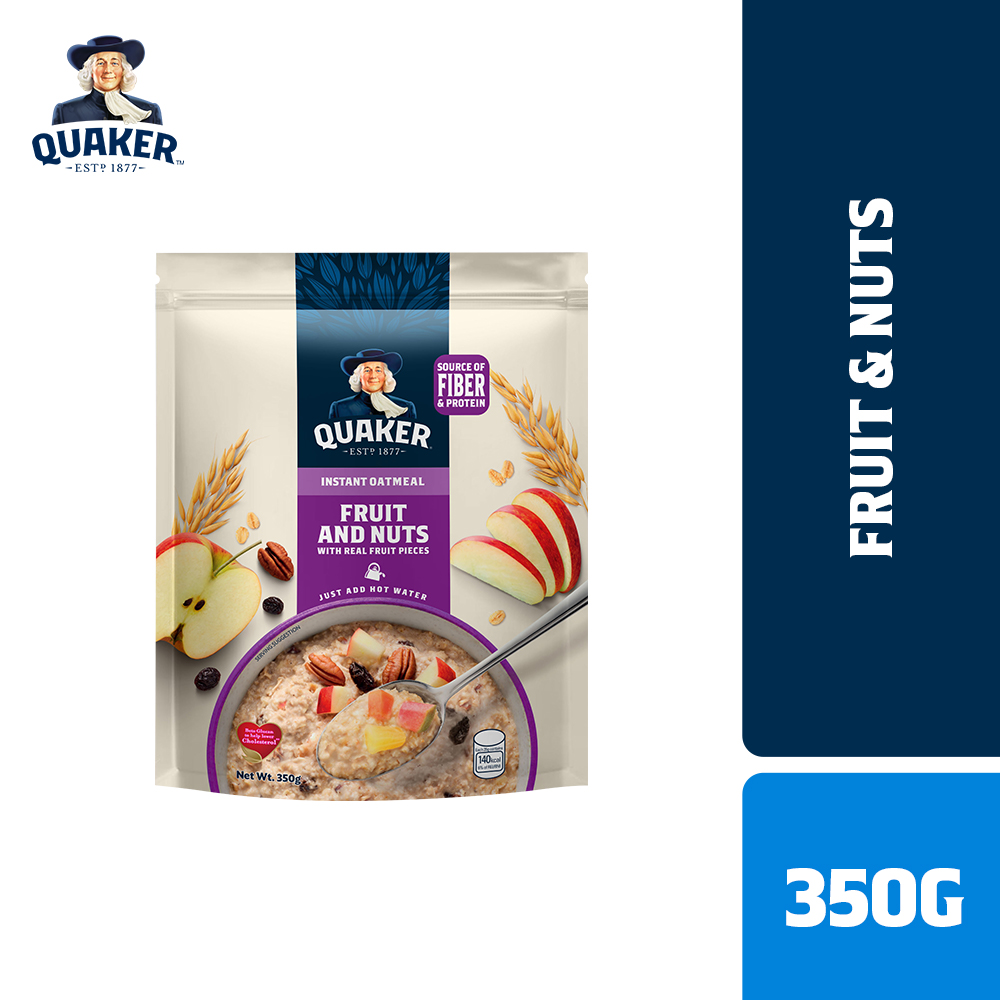 1 CASE - Quaker Instant Oatmeal Fruit and Nuts 350g x 12