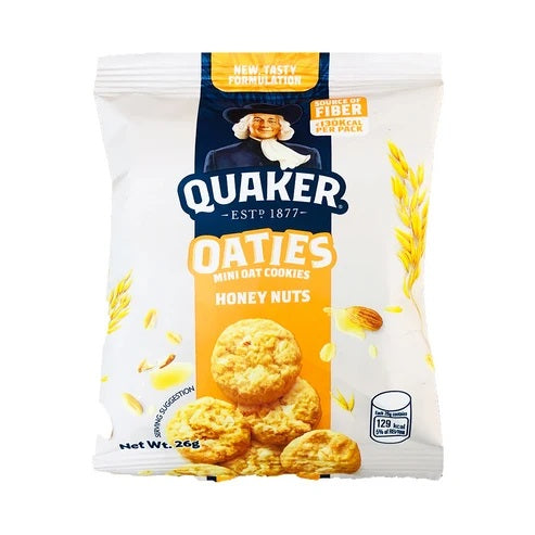 Quaker Oaties Mini Oat Cookies – Crunchy & Delicious Oatmeal Snack | Chocolate, Raisins, Apple Cinnamon & Honey Nuts
