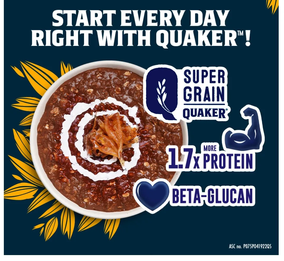 1 CASE - Quaker Instant Oatmeal Chocolate Flavor (33g x 12) 10 packs