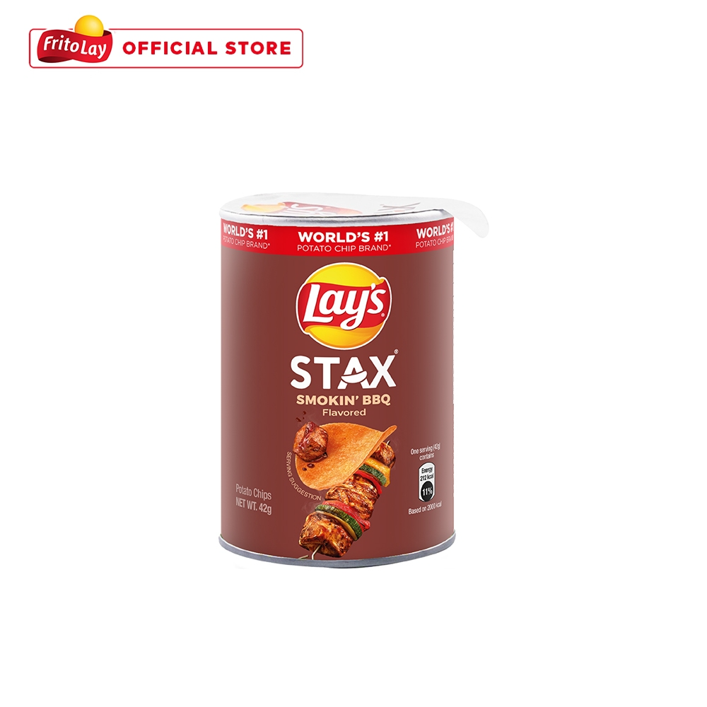 1 CASE - Lays Stax Barbecue Potato Chips 42g x 24