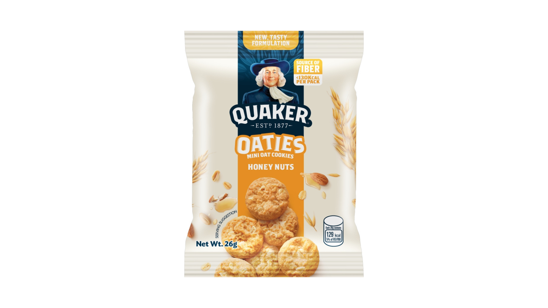 1 CASE - Quaker Oaties Mini Oats Cookie Honey Nuts 28g x 40