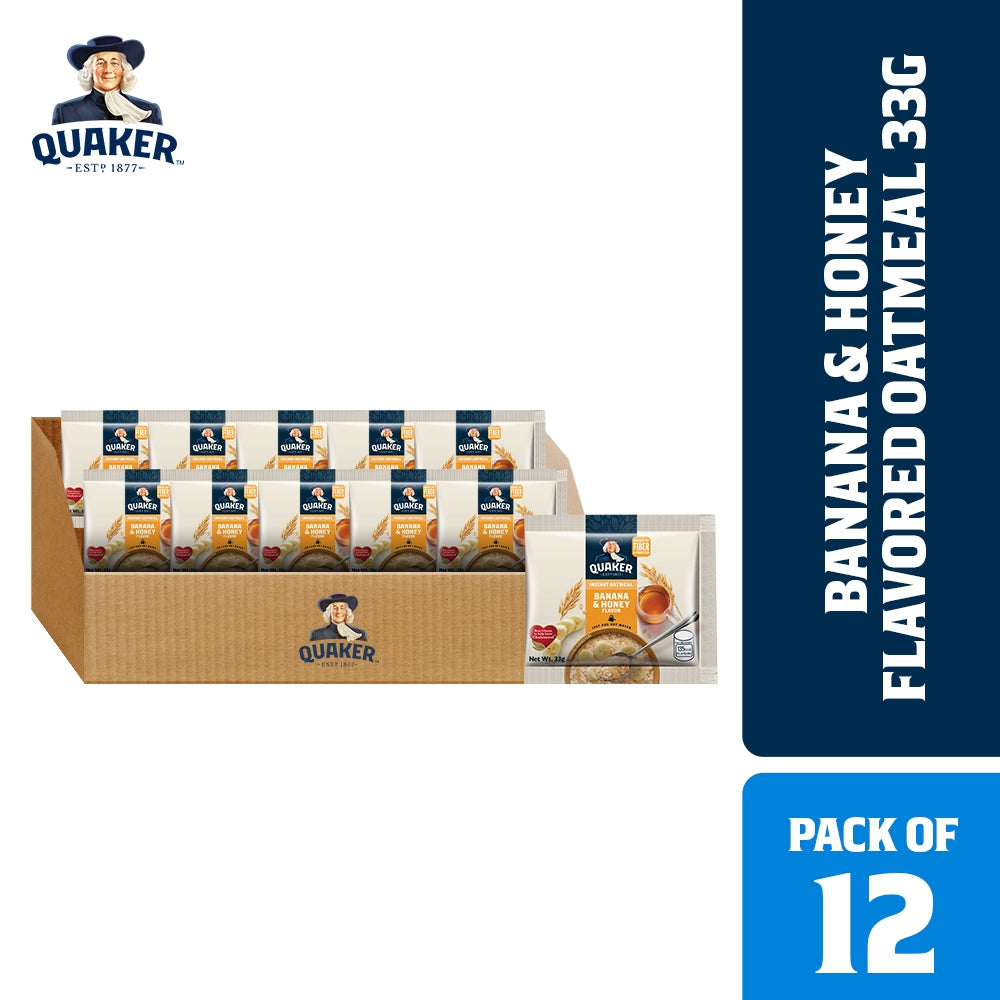 1 CASE - Quaker Instant Oatmeal Original with Milk (40g x 12) 12 Boxes