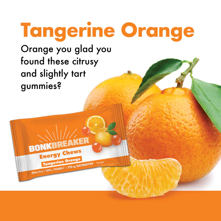 BonkBreaker Electrolytes TANGERINE ORANGE Energy Chews - 8ct. Packet
