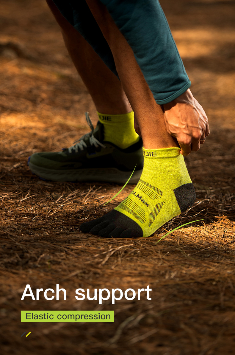 Aonijie E4840 Mid-length Running TOE SOCKS 3 Pairs Breathable - SMALL
