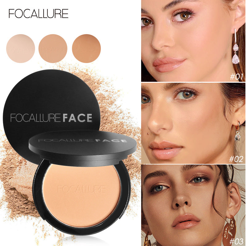 FOCALLURE Waterproof Flawless Pressed Powder FA16  - Longlasting base Makeup
