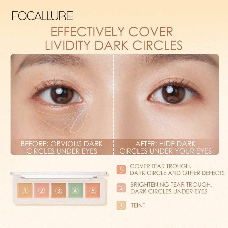 Focallure - 5 COLOR CORRECTOR Concealer Palette