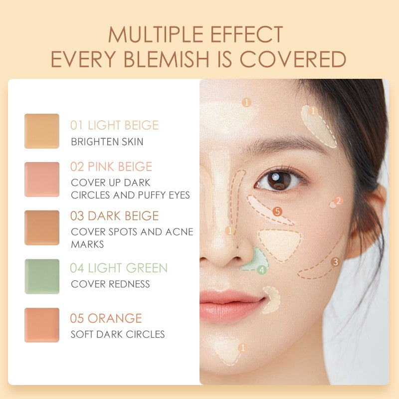 Focallure - 5 COLOR CORRECTOR Concealer Palette