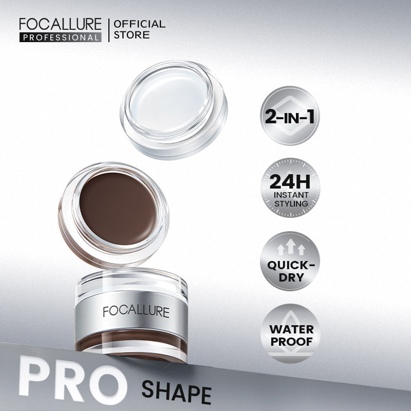 Focallure Multi Pro Duo Eyebrow Cream + Gel Quick dry and Waterproof- FA23