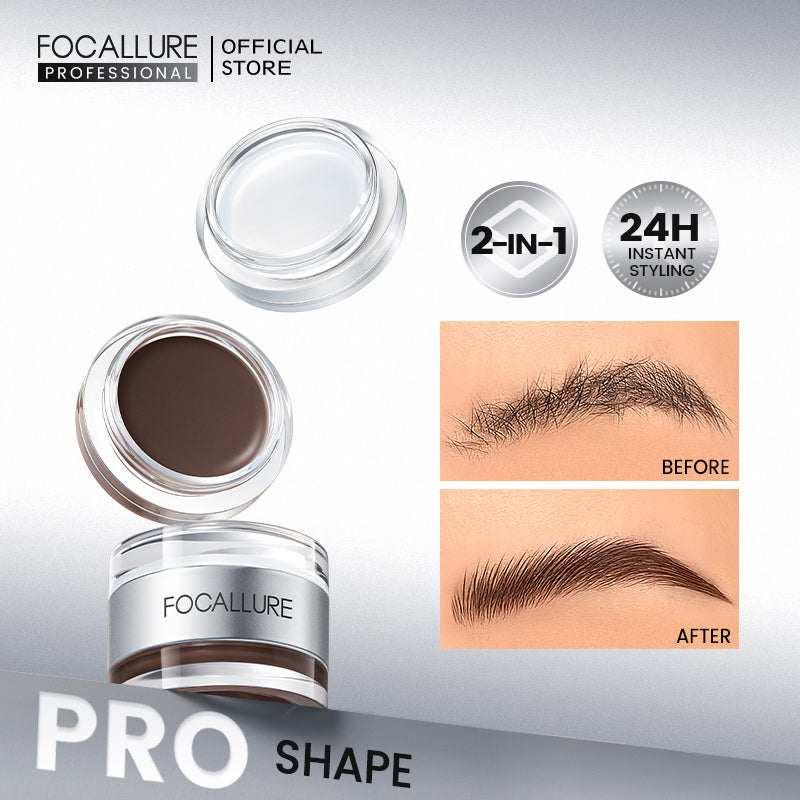 Focallure Multi Pro Duo Eyebrow Cream + Gel - Quick dry and Waterproof - FA23
