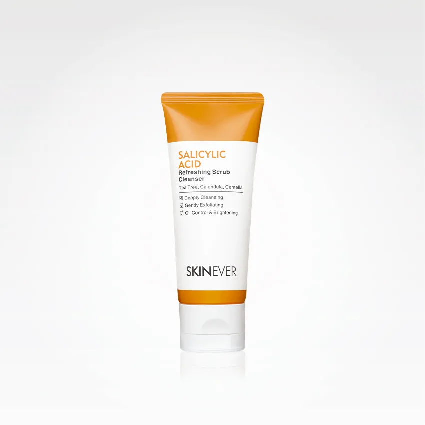 SKINEVER - SALICYLIC ACID REFRESHING SCRUB CLEANSER 75ml - Deep Cleansing Exfoliating Cleanser