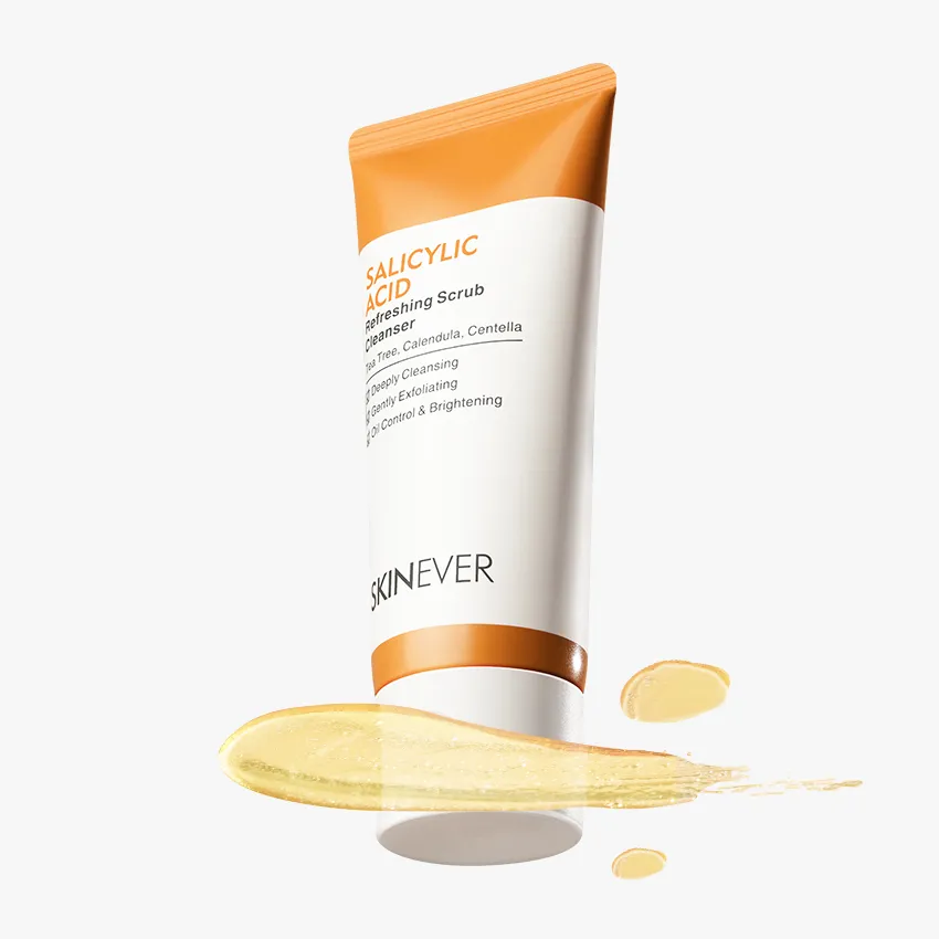 SKINEVER - SALICYLIC ACID REFRESHING SCRUB CLEANSER 75ml - Deep Cleansing Exfoliating Cleanser