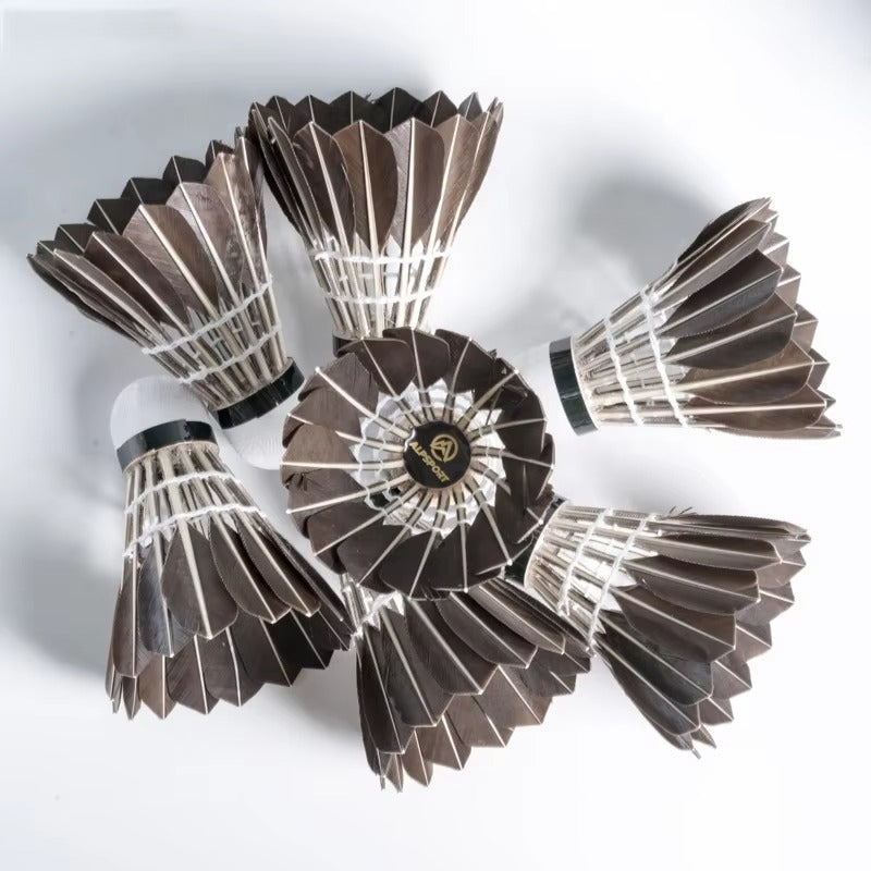 ALPSPORT 806 12pcs/Tube BLACK Goose Feather Shuttlecocks